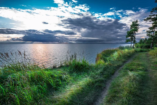 Leden Går Längs Kusten Havet Novosibirsk Region Västra Sibirien Ryssland — Stockfoto