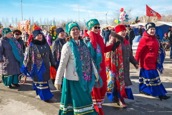 Maslenitsa tatil. Batı Sibirya — Stok fotoğraf