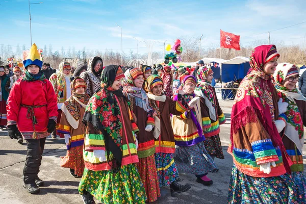 O feriado de Maslenitsa. Sibéria Ocidental — Fotografia de Stock