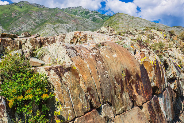 Rock painting. Gorny Altai, Russia