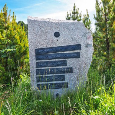 Anıt granit taş. Gorny Altay, Rusya Federasyonu