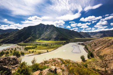 Chui-oozy (nehirler Chuya ve Katun konfluence). Altay 