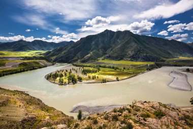 Chui-oozy (nehirler Chuya ve Katun konfluence). Altay 