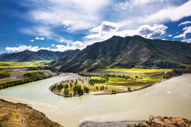 Chui-oozy (nehirler Chuya ve Katun konfluence). Altay 