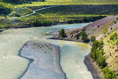 Chui-oozy (nehirler Chuya ve Katun konfluence). Altay 