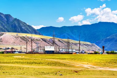 Dağlardaki güç tesisleri. Altay Cumhuriyeti, Rusya Federasyonu