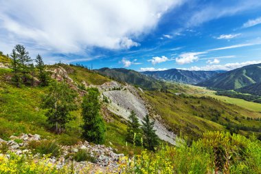 Chike - Taman dağ geçidi. Altay Cumhuriyeti, Rusya Federasyonu