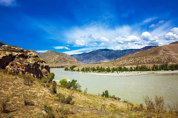 The River Katun. Gorny Altai, Russia Stock Image