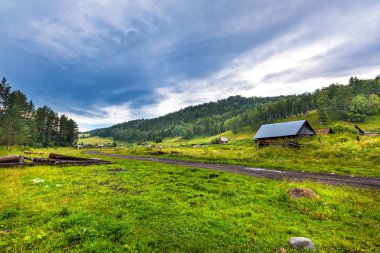 Aşağı Kuum'un Altay köyü. Gorny Altay, Sibirya, Rusya Federasyonu