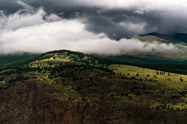 チュリーシュマン川渓谷のチュリーシュマン高地 ロシアのアルタイ共和国ウラガンスキー地区 — ストック写真