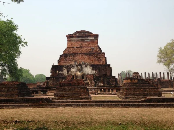 Ναοί Sukhothai Ιστορικό Πάρκο Ταϊλάνδη — Φωτογραφία Αρχείου