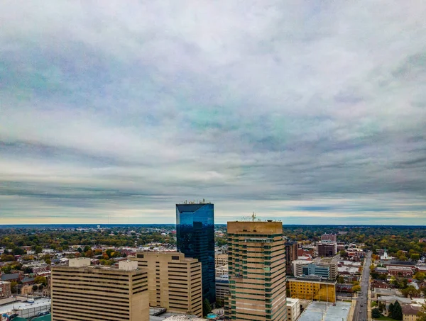 Vista Aérea Hacia Distrito Edificios Comerciales Centro Lexington Usa — Foto de Stock