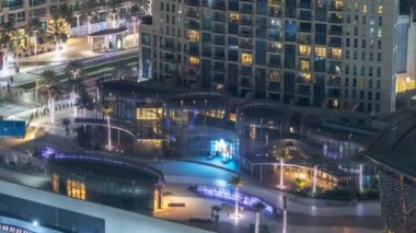 Dubai şehir gece hava timelapse