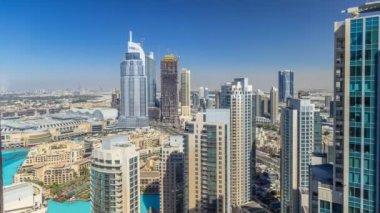 Bütün gün timelapse sırasında downtown Dubai