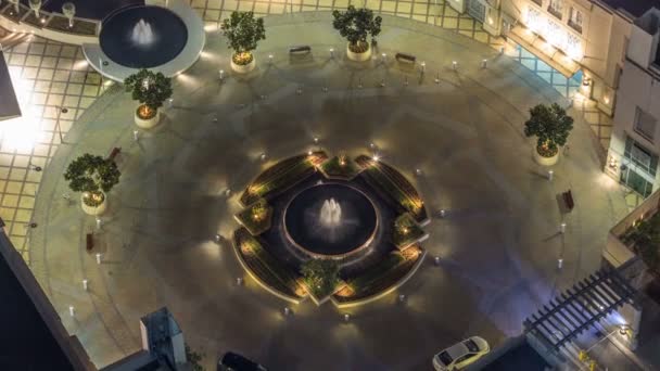 Ντουμπάι κυκλοφορίας στο Χρονοεγγραφή νύχτα με όμορφη πόλη — Αρχείο Βίντεο