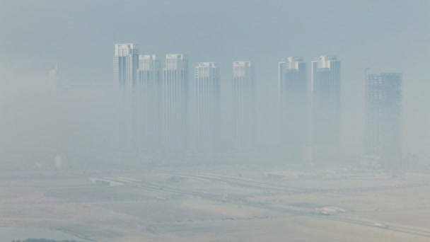 Edifici sull'isola di Al Reem ad Abu Dhabi timelapse dall'alto. — Video Stock