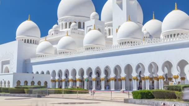 El timelapse de la Gran Mezquita Sheikh Zayed en Abu Dhabi, la capital de los Emiratos Árabes Unidos — Vídeos de Stock