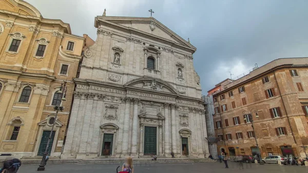 Santa Maria Vallicella Timelapse Hyperlapse Más Néven Chiesa Nuova Szomszédos — Stock Fotó