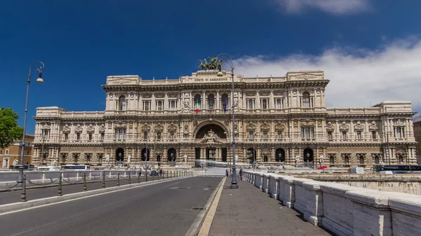 Roma Itália Palácio Justiça Palazzo Giustizia Hyperlapse Timelapse Edifício Tribunal — Fotografia de Stock