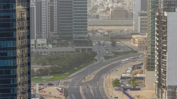 Torres Baía Negócios Dubai Horário Dia Vista Para Telhado Alguns — Fotografia de Stock