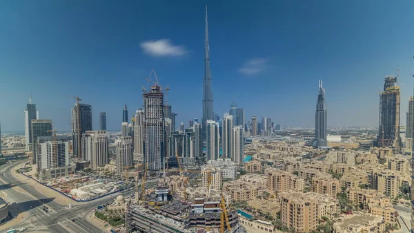 Красиві Розкіш Дубаї Центр Міста Топ Пташиного Польоту Протягом Всіх — стокове фото