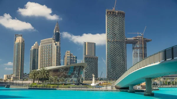 Dubai Ηνωμένα Αραβικά Εμιράτα Circa Μαρτίου 2018 Πάρκο Πισίνα Και — Φωτογραφία Αρχείου