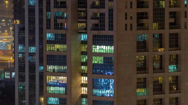 Finestre Dell Edificio Più Piani Illuminazione Vetro Acciaio All Interno — Foto Stock