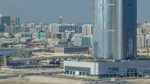 Edificios Reem Maryah Island Abu Dhabi Timelapse Desde Arriba Paisaje —  Fotos de Stock