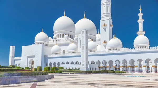 Xeque Zayed Grande Mesquita Timelapse Abu Dhabi Capital Dos Emirados — Fotografia de Stock