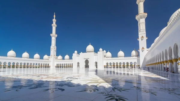 Sheikh Zayed Grand Mosque Timelapse Hyperlapse Abu Dhabi Capital City — Stock Photo, Image