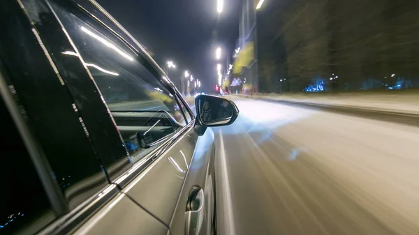 Timelapse Conducir Alta Velocidad Través Las Calles Timelapse Drivelapse Hyperlapse — Foto de Stock