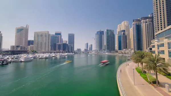 Вид Современные Небоскребы Dubai Marina Моста Дубае Оаэ Дубай Марина — стоковое фото