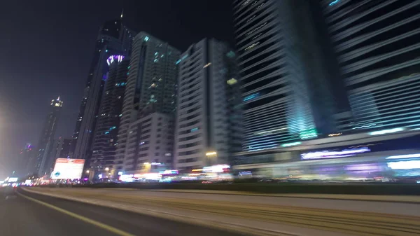 에미리트 Timelapse Hyperlapse Drivelapse K에서 두바이 셰이크 드라이브 — 스톡 사진