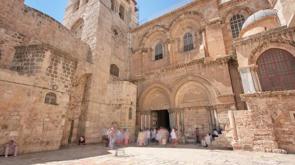 Вет Главном Входе Храм Гроба Господня Старом Городе Иерусалима — стоковое фото