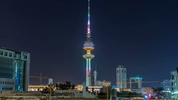 Kuwait Circa March 2017 Liberation Tower Timelapse Hyperlapse Kuwait City — Stock Photo, Image