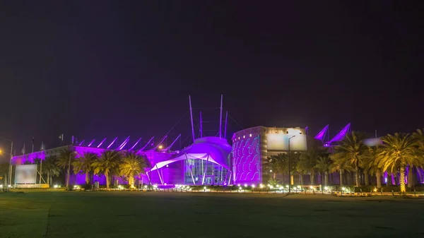 Kuwait Circa Marzo 2017 Kuwait Centro Científico Con Fuente Noche — Foto de Stock