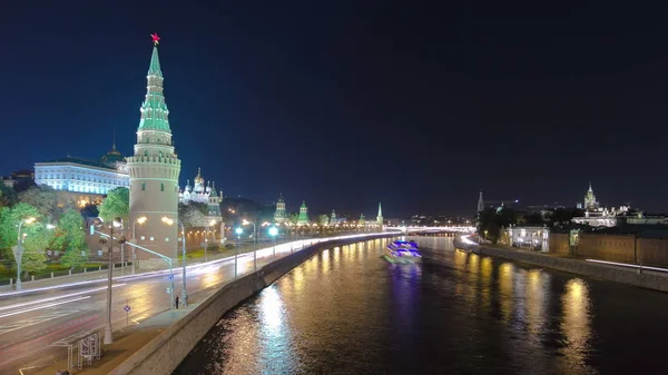 Μόσχα Ρωσία Μια Μεγάλη Πέτρα Bolshoy Kamenniy Γέφυρα Θέα Από — Φωτογραφία Αρχείου