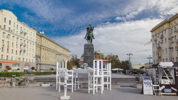 Monumento Yuri Dolgoruky Fondatore Mosca Decorazione Sulla Piazza Tverskaya Mosca — Foto Stock