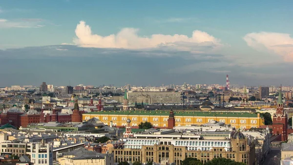 Vue Panoramique Bâtiment Depuis Toit Centre Moscou Par Temps Nuageux — Photo