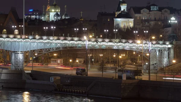Kajen Vid Moskva Floden Den Patriarkala Överbryggar Patriarshy Överbryggar Visa — Stockfoto