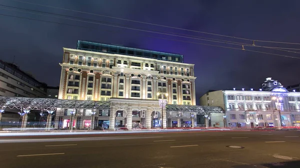 Le chef de la rue Tverskaya de Moscou timelapse hyperlapse . — Photo