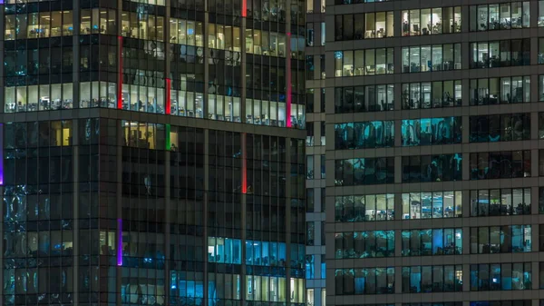 Close Naar Office Windows Wolkenkrabbers International Business Center Moskou Stad — Stockfoto