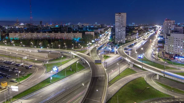 Straßenkreuzung Von Volksmilizen Straße Mnevniki Straße Und Allee Marschall Schukow — Stockfoto