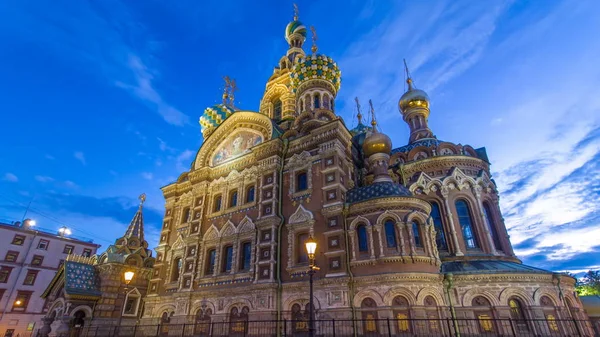 Église Sauveur Sur Sang Versé Nuit Jour Transition Timelapse Hyperlapse — Photo