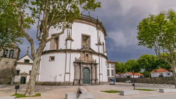 葡萄牙波尔图Vila Nova Gaia Timelapse Hyperlapse的Monastery Serra Pilar4K — 图库照片