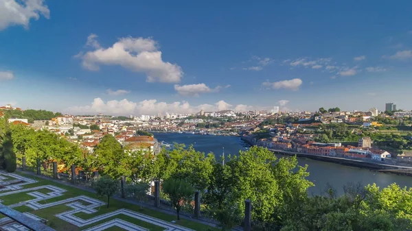 Porto Portugal Skyline Cidade Velha Douro River Timelapse Hyperlapse View — Fotografia de Stock