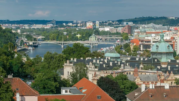 Lesser Town Prague Mala Strana Obszar Timelapse Wyspa Stvanice Pobliżu — Zdjęcie stockowe