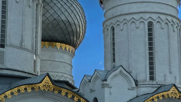 Cúpulas Suposição Catedral Kremlin Rostov Grande Timelapse Anel Ouro Rússia — Fotografia de Stock