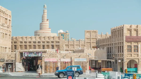 Souq Waqif Timelapse Populární Tržiště Dauhá Katar Suq Známý Pro — Stock fotografie