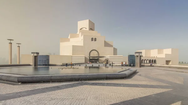 Doha Qatar Circa Ene 2018 Museo Arte Islámico Qatar Hiperlapsa — Foto de Stock